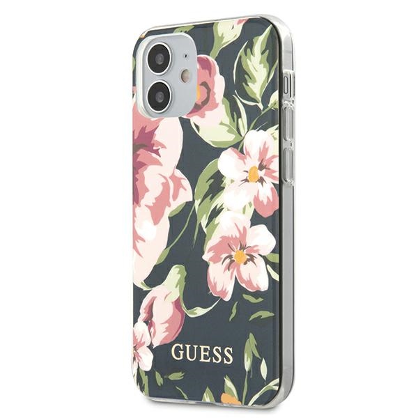 Guess GUHCP12SIMLFL03 iPhone 12 mini 5.4" tumši zils/tumši zils N°3 ziedu kolekcija