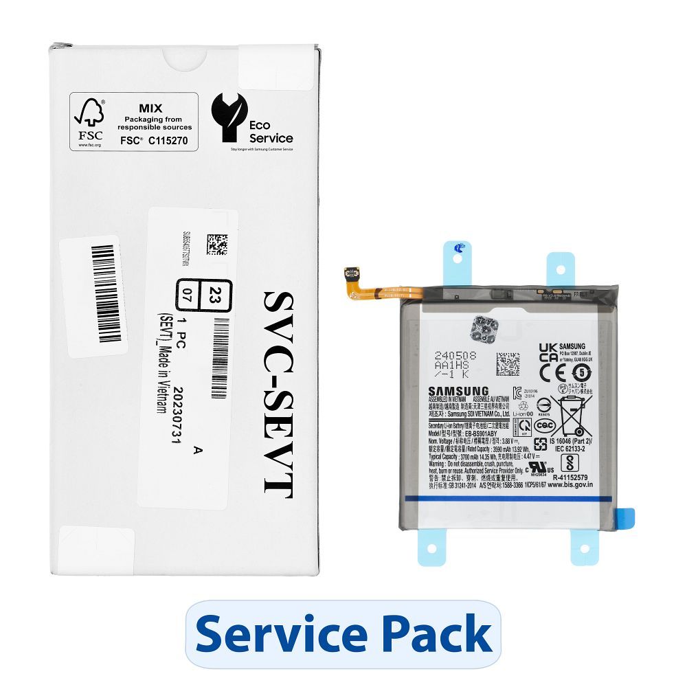 ServicePack baterija EB-BS901ABY paredzēta SAMSUNG S22 5G S901 GH82-27494A