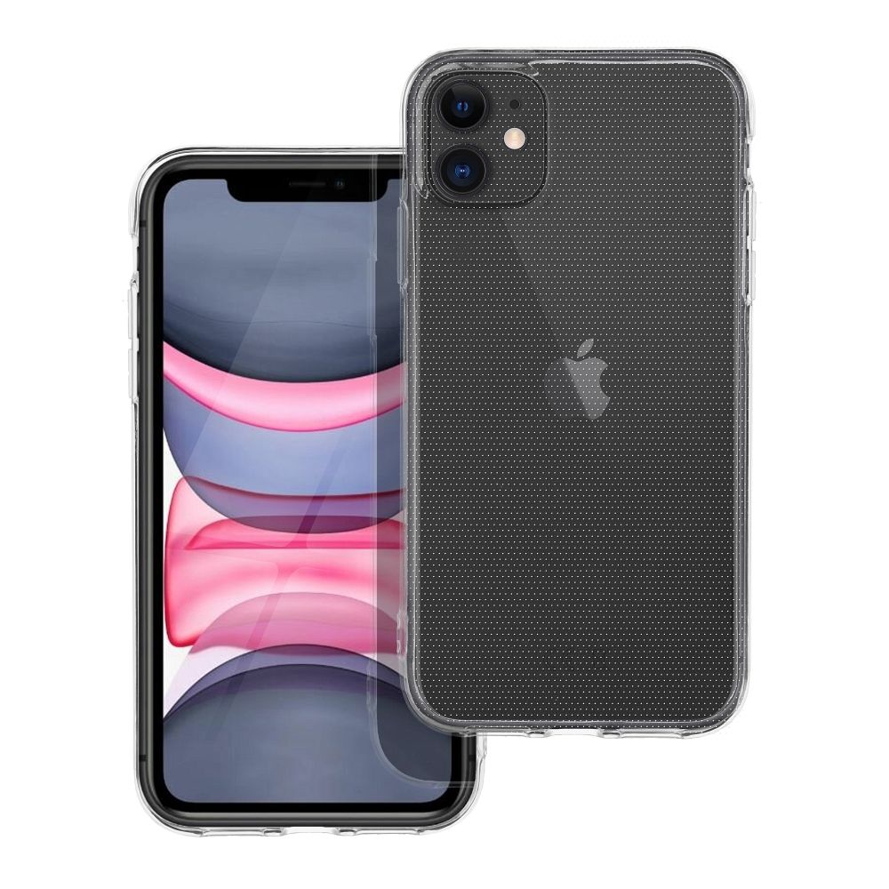Caurspīdīgs viedtālruņa apvalks 2 mm IPHONE 11 caurspīdīgs
