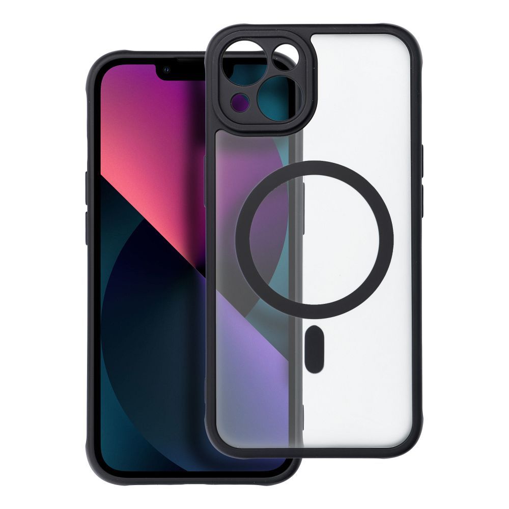 Viedtālruņa apvalks – pilnīgi matētais magnētiskais apvalks, saderīgs ar MagSafe IPHONE 13, melns