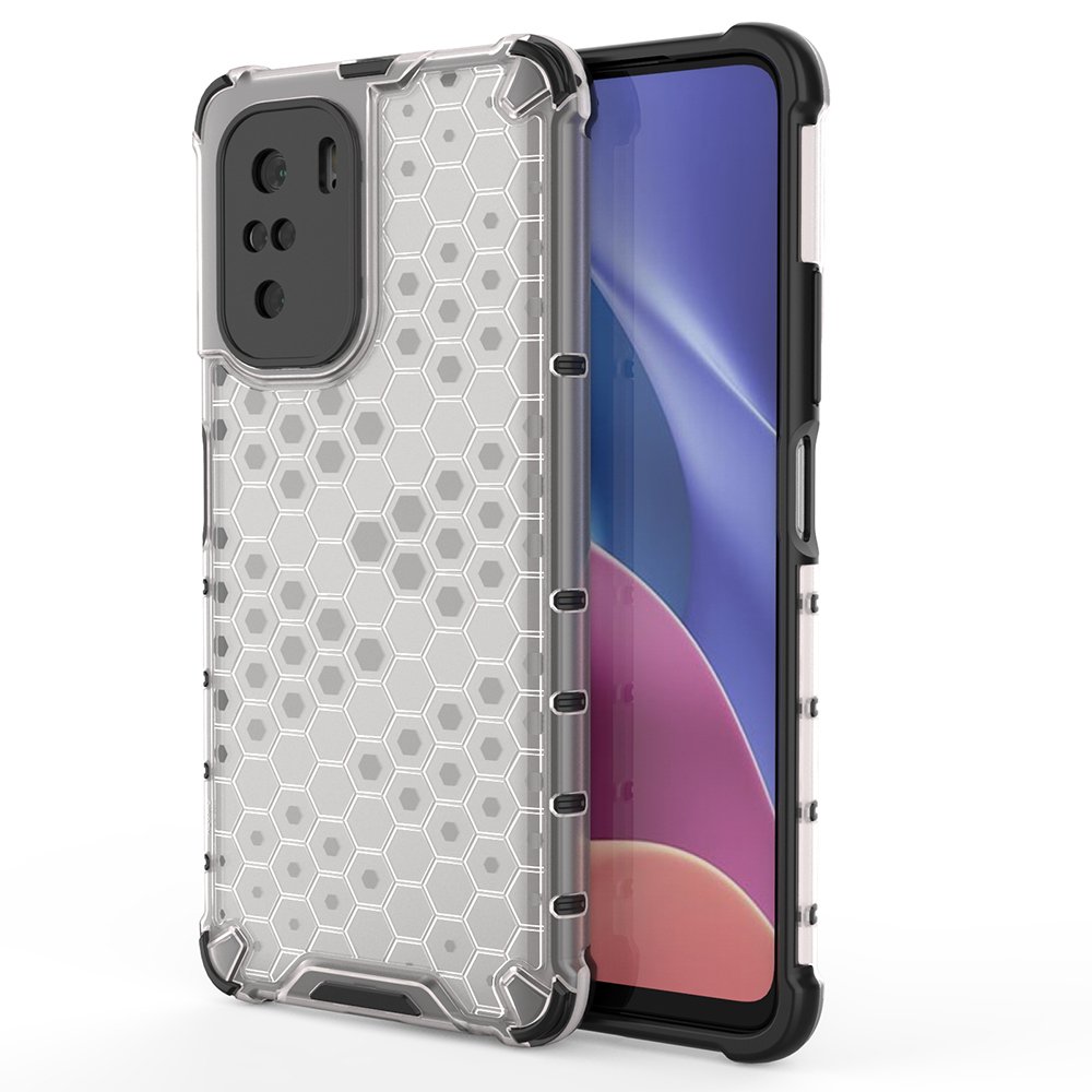 Honeycomb apvalks bruņu apvalks ar TPU buferi Xiaomi Redmi K40 Pro+ / K40 Pro / K40 / Poco F3 caurspīdīgs