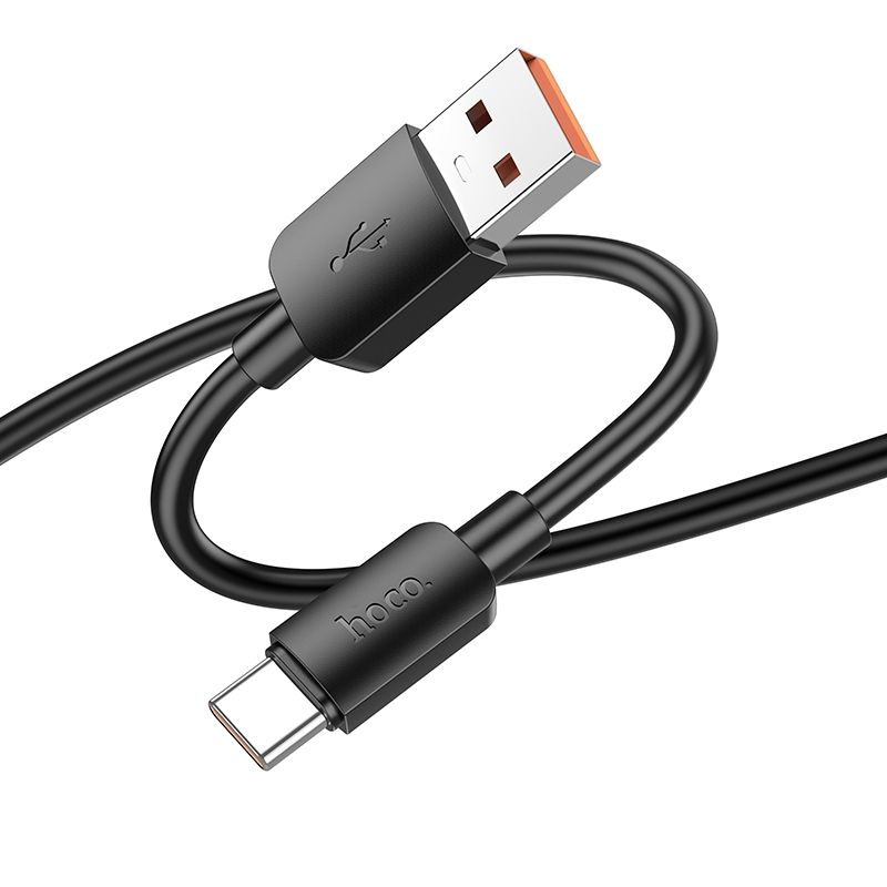 Kabelis USB A uz USB C Hoco PD 6A 100W 1 m X96 melns