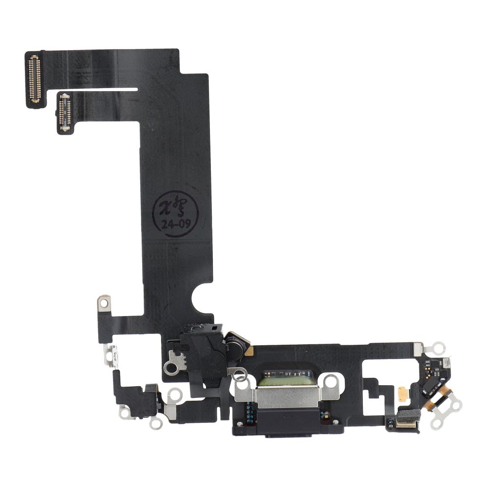 Uzlādes fleksis USB IPHONE 12 mini melns (izvilkts)