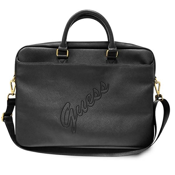 Guess Saffiano Script soma klēpjdatoram 16 collu - melna