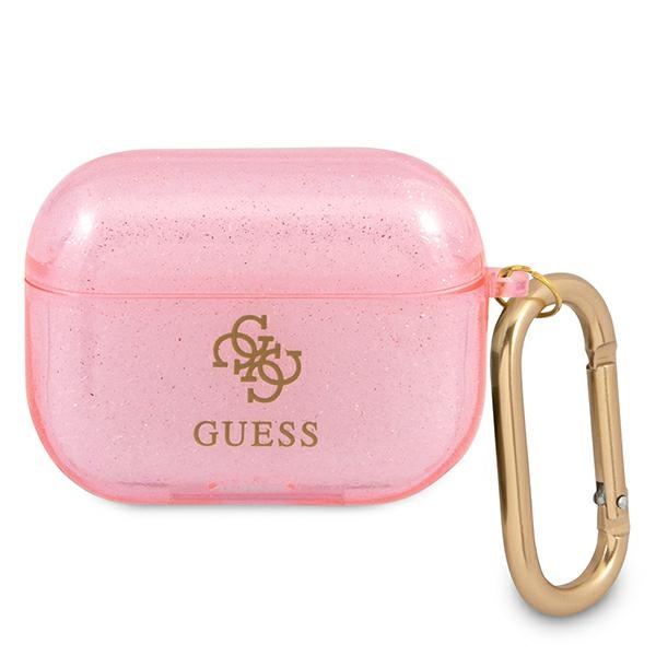 Guess GUAPUCG4GP AirPods Pro apvalks rozā/rozā Glitter kolekcija