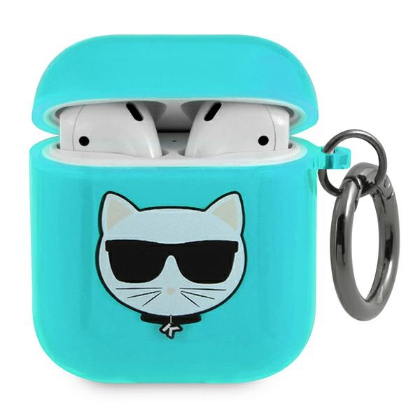 Karl Lagerfeld Choupette AirPods apvalks 1/2 - zilts