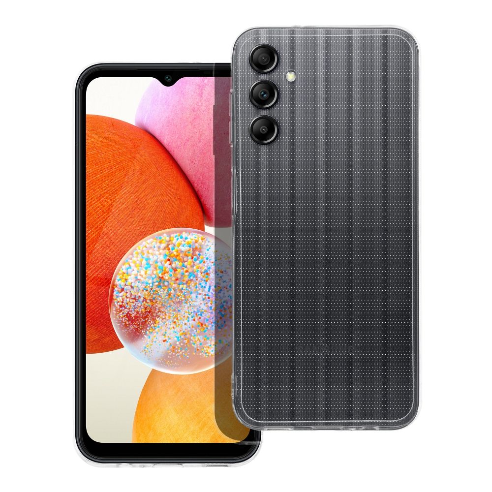 Caurspīdīgs viedtālruņa apvalks 2 mm SAMSUNG A14 4G (kameras aizsardzība) caurspīdīgs