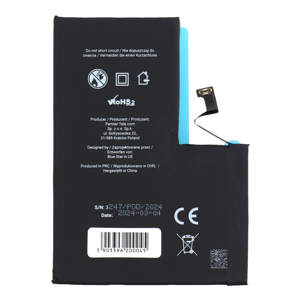 Baterija iPhone 13 PRO MAX 4352 mAh Blue Star HQ