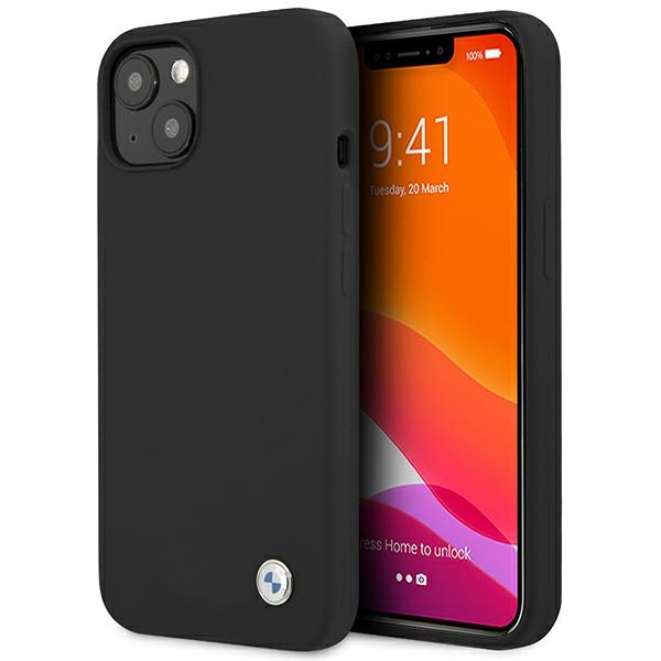 BMW Silicone Signature viedtālruņa apvalks iPhone 13 - melns