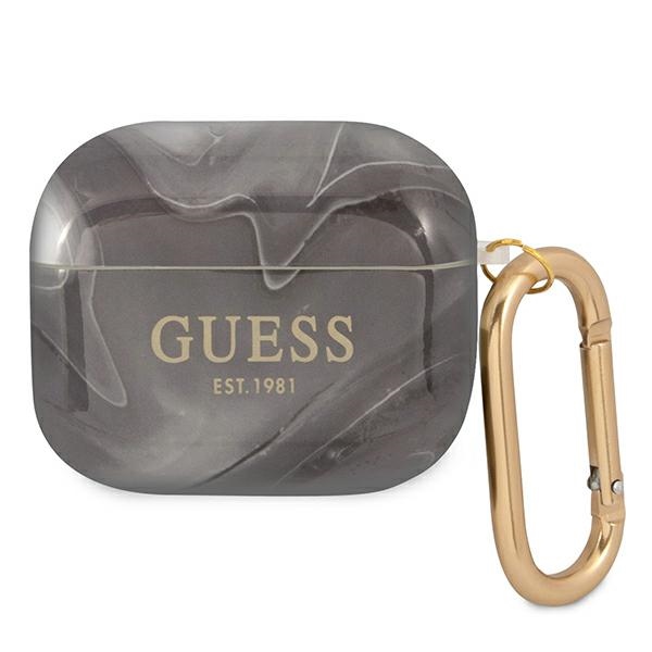 Guess GUA3UNMK AirPods 3 apvalks melns/melns Marble Collection