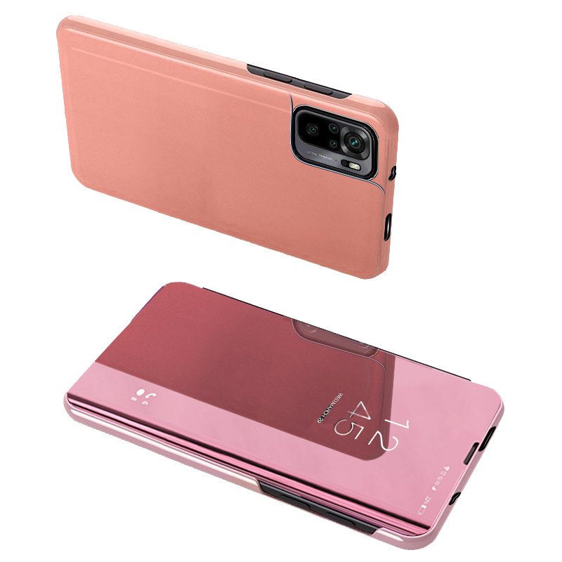Jauns Clear View Case flip apvalks ar statīvu Xiaomi Redmi Note 11 Pro+ 5G (China) / 11 Pro 5G (China) / Mi11i HyperCharge / Poco X4 NFC 5G rozā