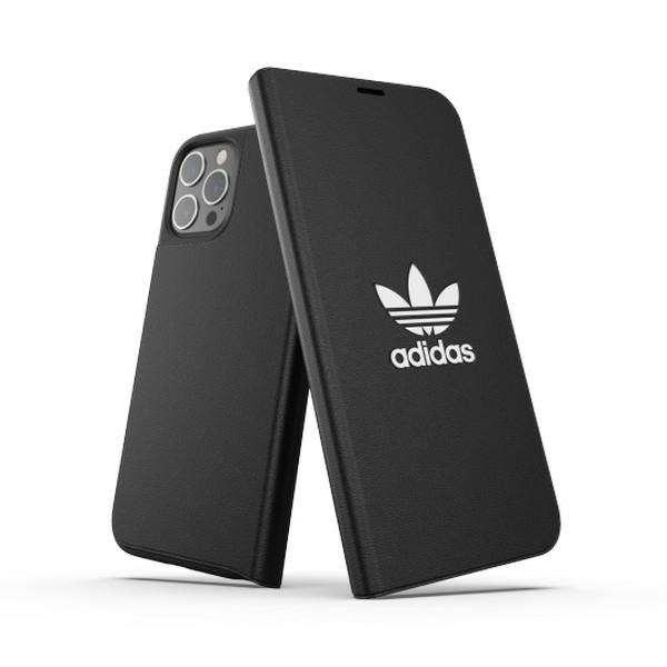 Adidas OR bukleta apvalks BASIC iPhone 12 Pro Max - melns un balts