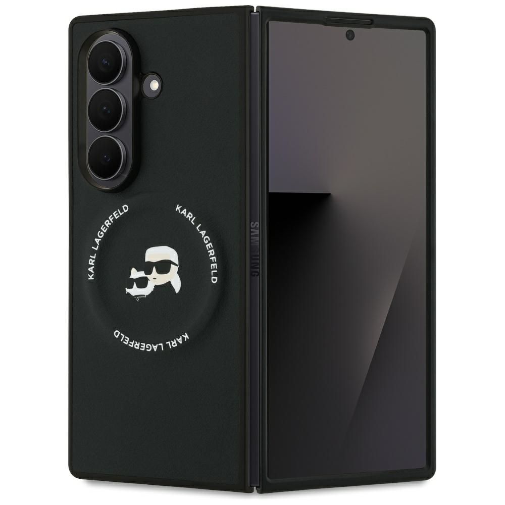KARL LAGERFELD viedtālruņa apvalks SAMSUNG Z Fold7 KLHMZFD7PSMLRKCK saderīgs ar Magnētisko (PU K&C) melns