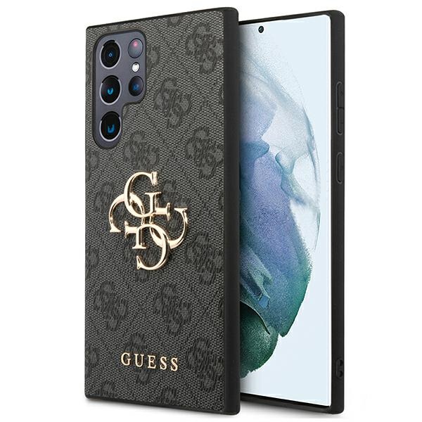Guess GUHCS22L4GMGGR S908 S22 Ultra pelēks/grey hardcase 4G Big Metal Logo