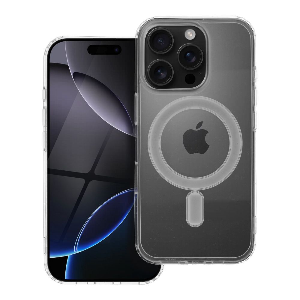 Viedtālruņa apvalks magnētisks ar MagSafe (MID), saderīgs ar IPHONE 16 Pro, caurspīdīgs