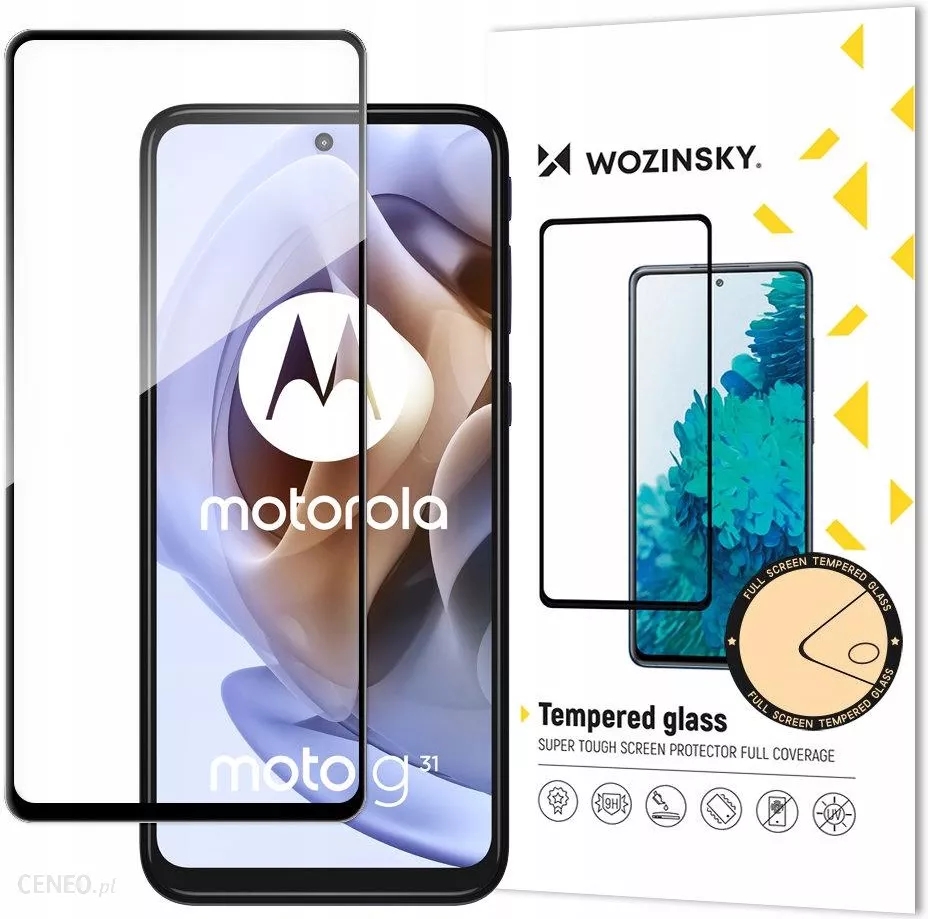 Wozinsky pilna līme Moto G51 pilna ekrāna rūdīts stikls ar melnu rāmi