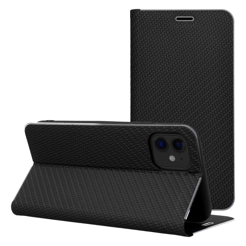 LUNA Book Carbon for IPHONE 16e (SE 4 2025) - melns (m)