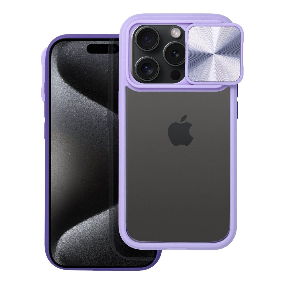 SLIDER viedtālruņa apvalks IPHONE 15 Pro violets