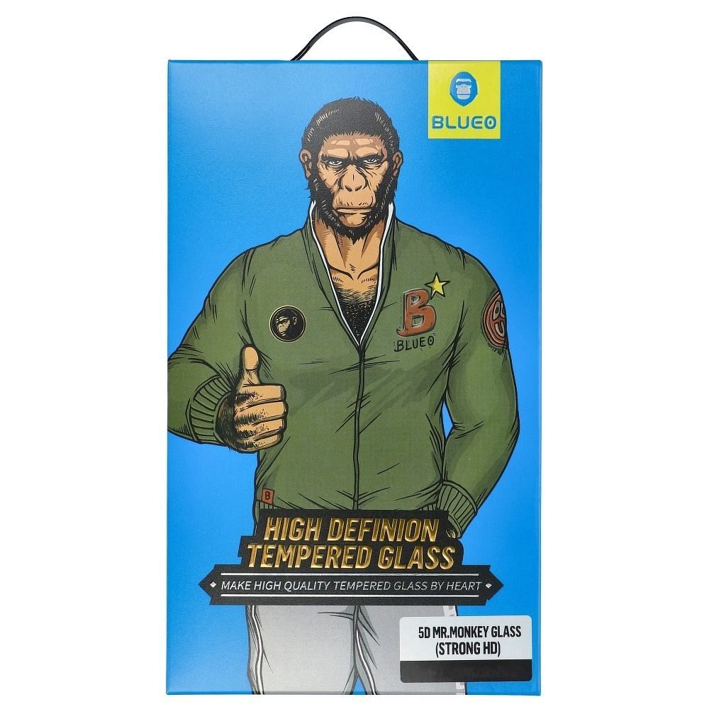 5D Mr. Monkey Stikls - Apple iPhone 14 Plus - melns (Spēcīga HD)