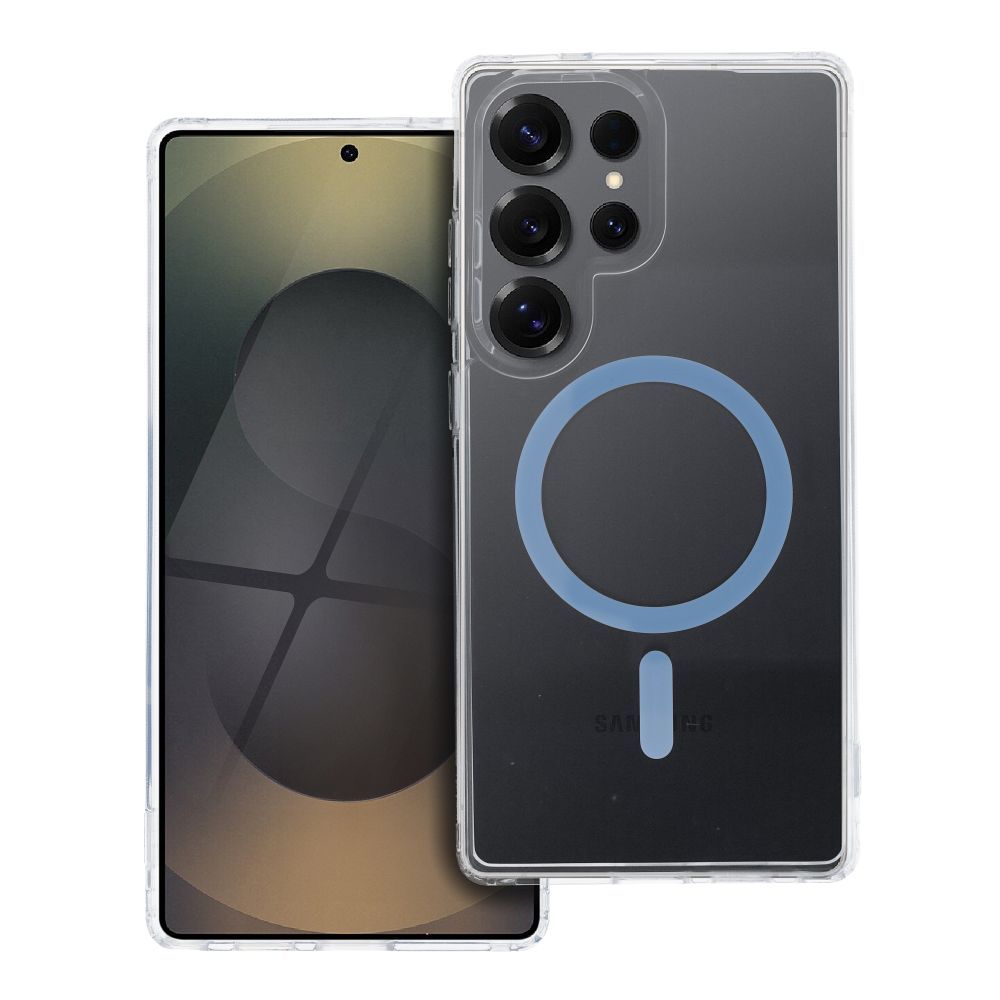 Drop Glue krāsains magnētiskais viedtālruņa apvalks, savietojams ar MagSafe, paredzēts SAMSUNG S25 ULTRA, gaiši zils