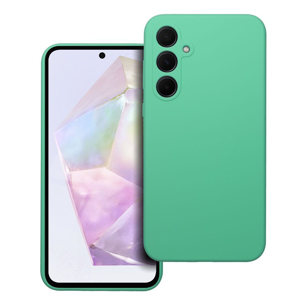 Viedtālruņa apvalks SILICONE 2mm SAMSUNG A35 5G mentola zaļš