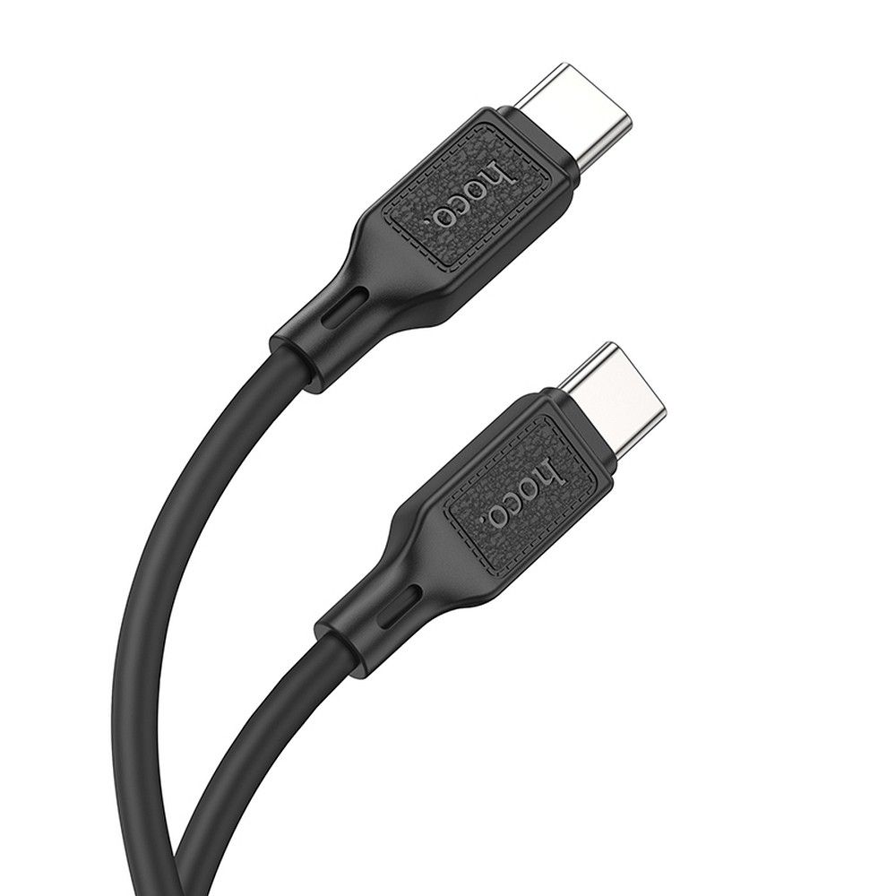 Kabelis USB-C uz USB-C Hoco 3A 60W 1 m X90 melns