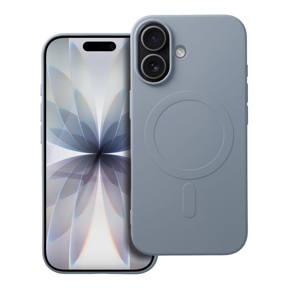 SILICONE MAG APVALKS (liels caurums) saderīgs ar MagSafe IPHONE 17 gaiši zila