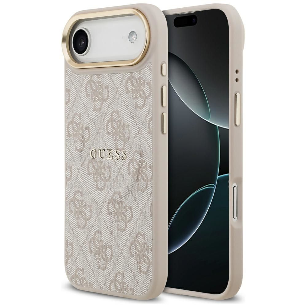 GUESS apvalks IPHONE 17 Air saderīgs ar MagSafe GUHMP17MP4MSEGCP (PU 4G ar klasisko) rozā
