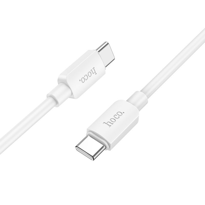 Kabelis USB C uz USB C Hoco 3A 60W 1 m X96 balts