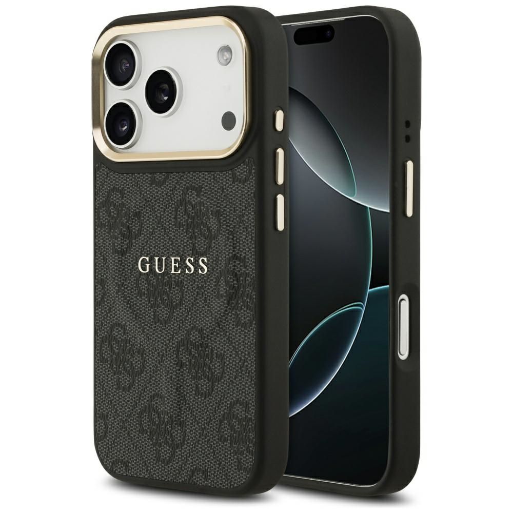 GUESS viedtālruņa apvalks (m) IPHONE 17 Pro ar MagSafe saderīgs PU 4G W/ Classic - melns