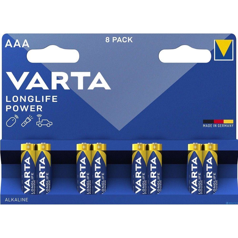 VARTA sārma baterija R3 (AAA) Longlife Power, 8 gab.