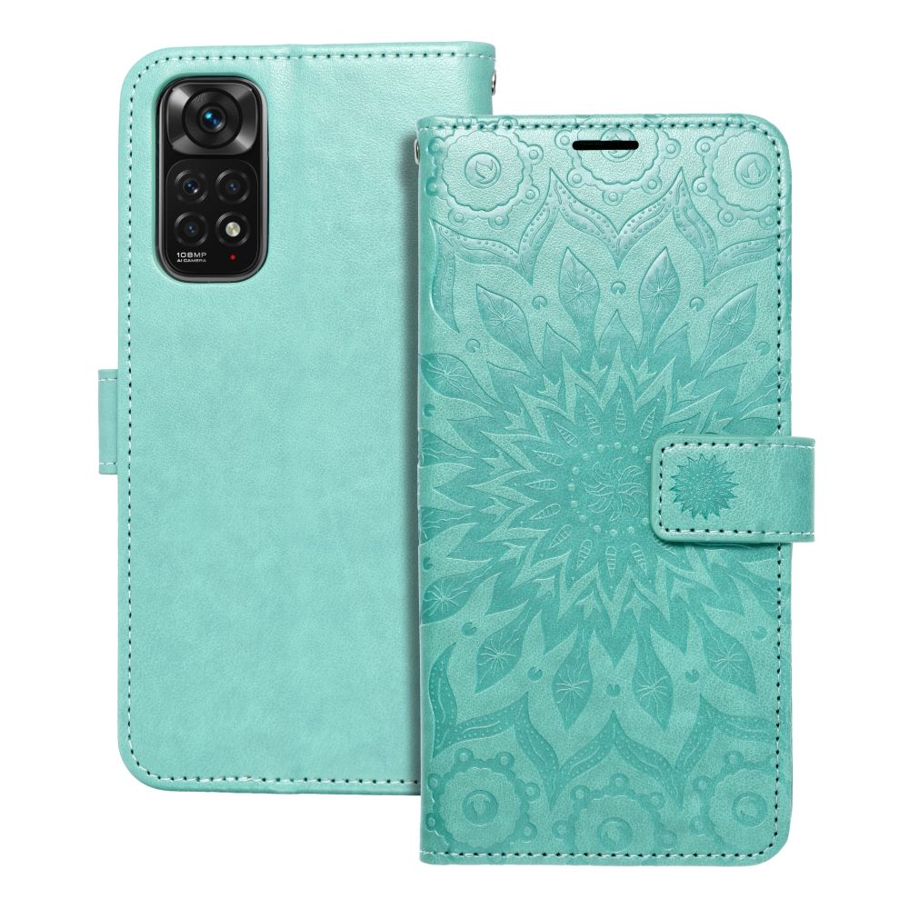 MEZZO grāmatas viedtālruņa apvalks XIAOMI Redmi Note 11 / 11S mandala zaļa