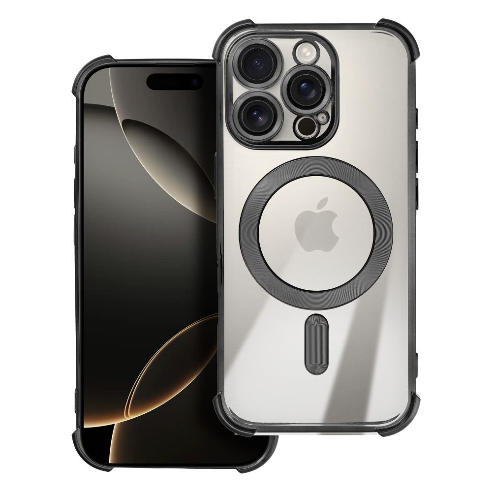 Viedtālruņa apvalks ANTISHOCK ELECTRO IPHONE 17 Pro saderīgs ar MagSafe melns