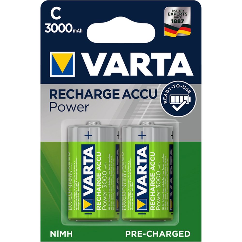 VARTA uzlādējama baterija R14 (Type C) 3000mAh Accu Power 2 gab.