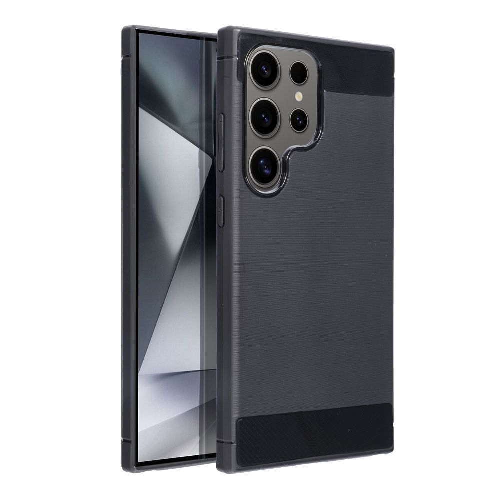 Oglekļa šķiedras viedtālruņa apvalks SAMSUNG S24 Ultra melns