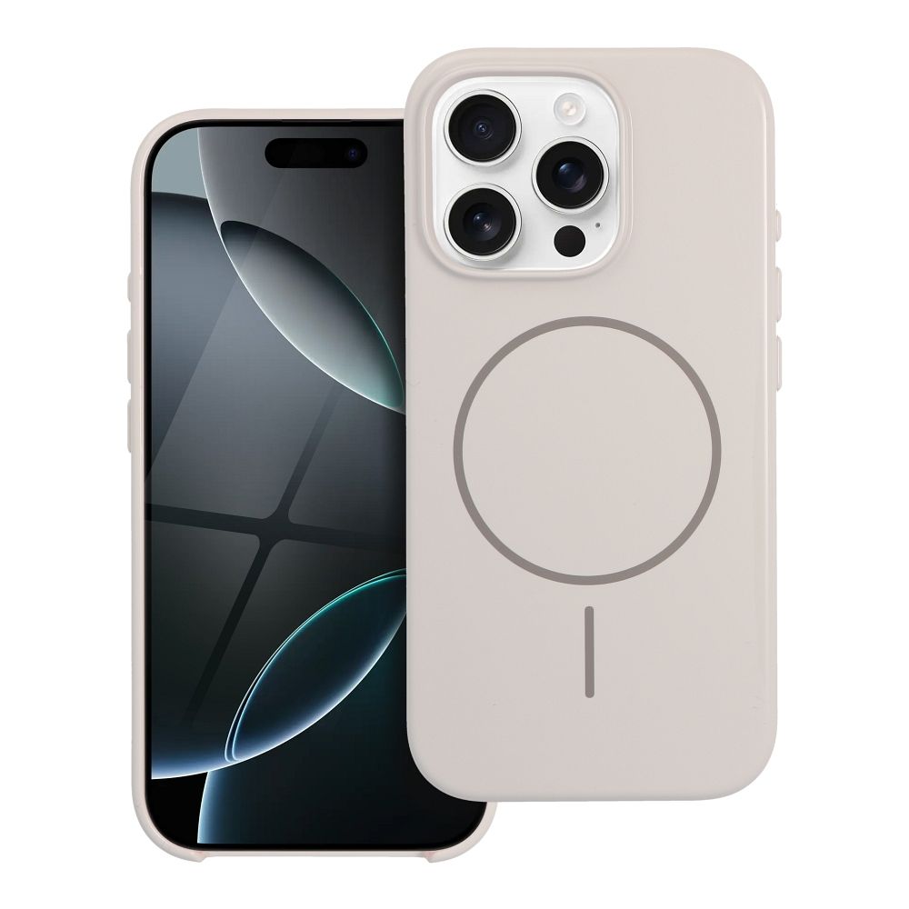 Spīdīgs magnētiskais viedtālruņa apvalks, saderīgs ar MagSafe, IPHONE 17 PRO MAX, balts