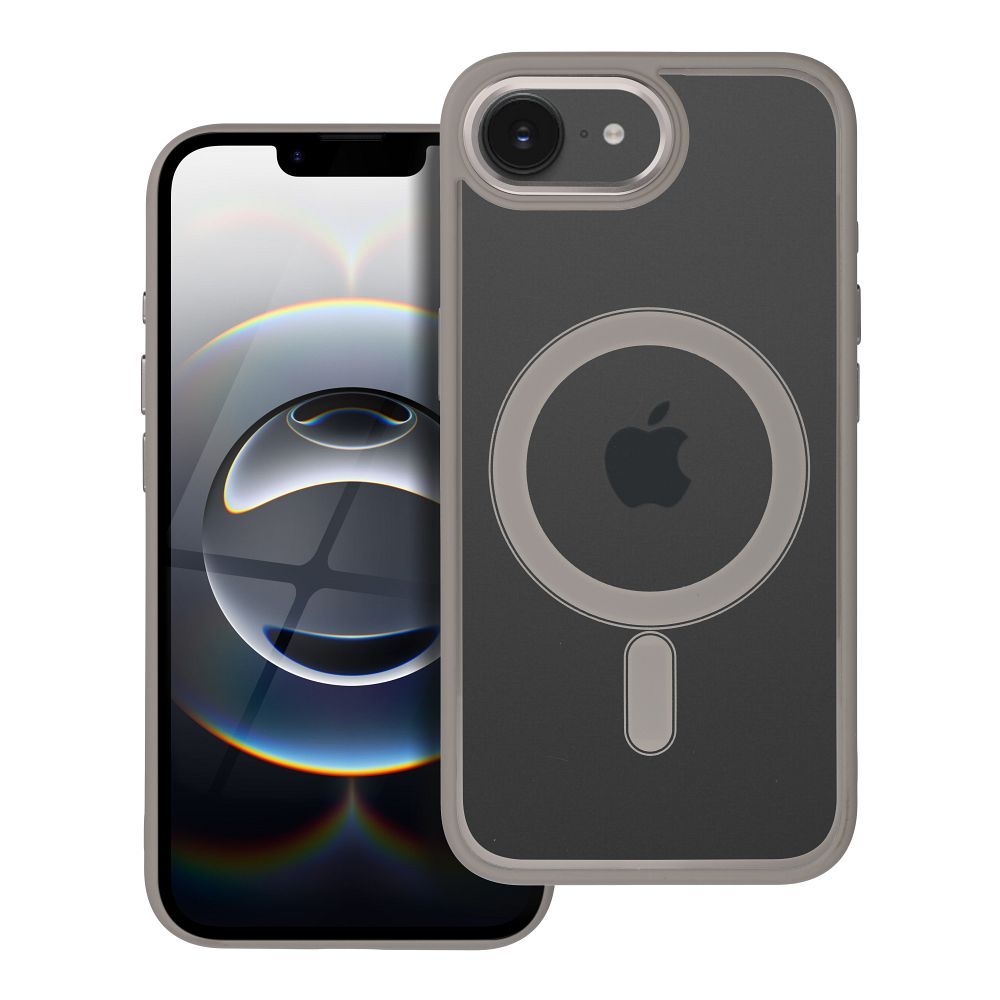 COLOR EDGE MAG COVER magnētiskais viedtālruņa apvalks, savietojams ar MagSafe, paredzēts IPHONE 16e (SE 4 2025), titāna pelēks