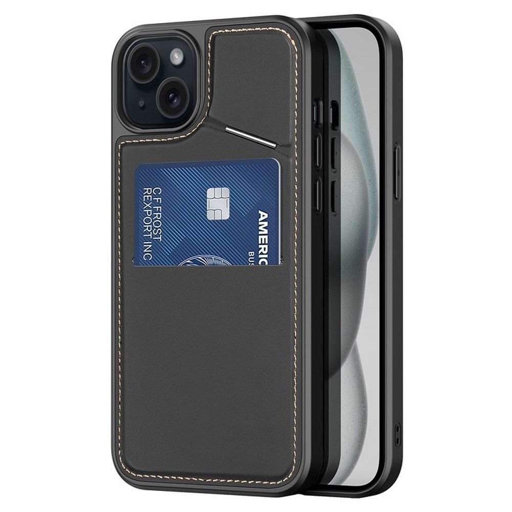 DUX DUCIS viedtālruņa apvalks RAFI II MAG ar statīvu saderīgs ar MagSafe IPHONE 15 Plus melns