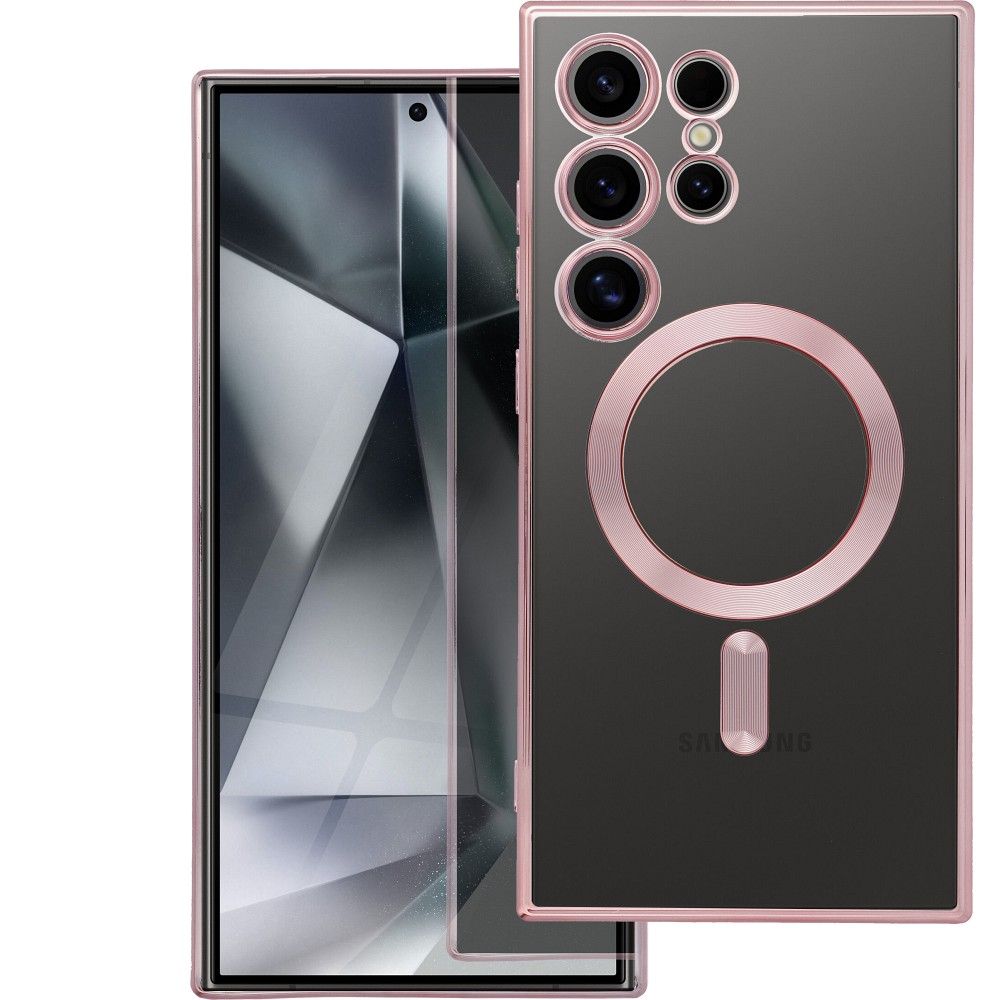 ELECTRO MAG COVER viedtālruņa apvalks saderīgs ar MagSafe SAMSUNG S26 Edge rozā zelts