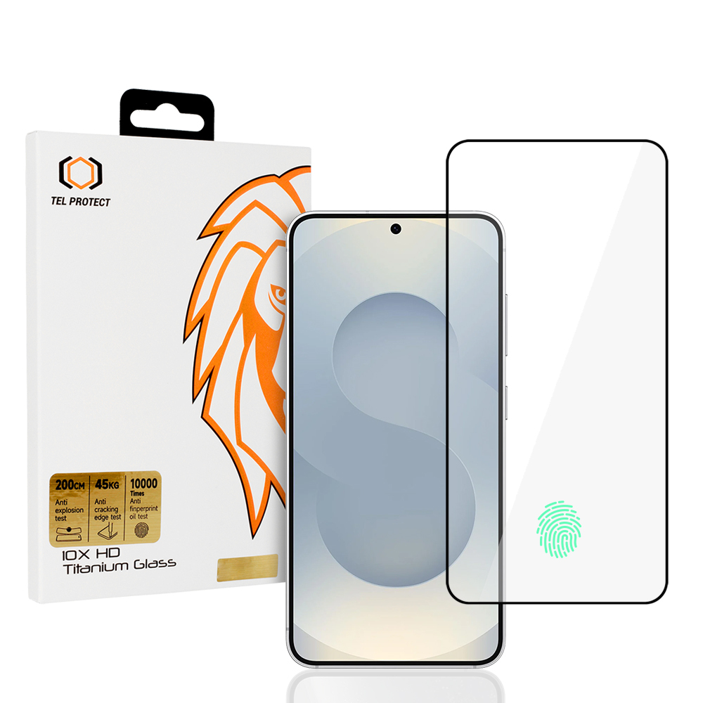 Aizsargstikls Tel Protect 10X HD Titanium Samsung Galaxy S25/S24 (ar pirkstu nospiedumu atbloķēšanu)