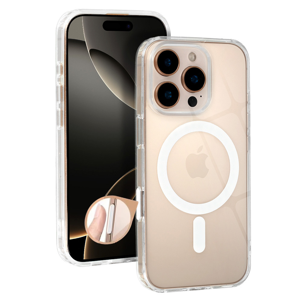 Magsafe caurspīdīgs kameras kontrole Iphone 16 Pro caurspīdīgs