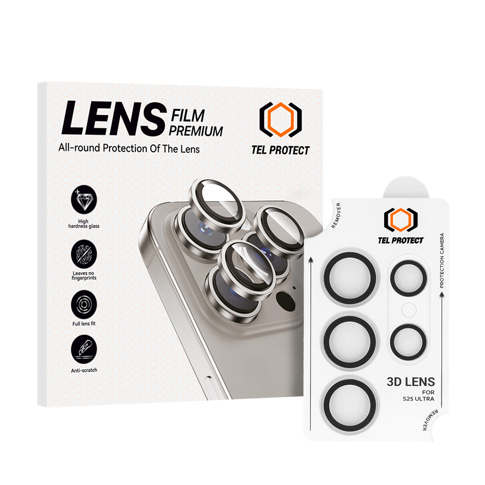 Temperēts stikls Tel Protect 3D objektīvam kamerai Samsung Galaxy S24 Ultra - caurspīdīgs (5 gab.)