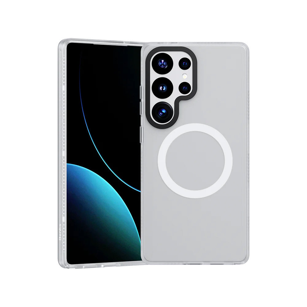 Benks magnētiskais Lucid Armor viedtālruņa apvalks (0045) Samsung Galaxy S25 Plus Ultra, balts