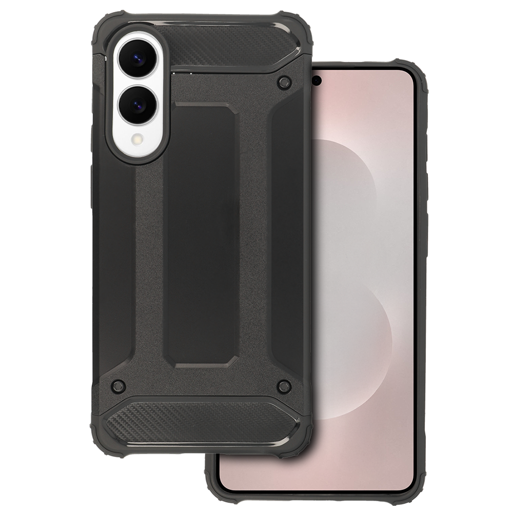 Bruņots oglekļa apvalks Samsung Galaxy S25 Edge melns