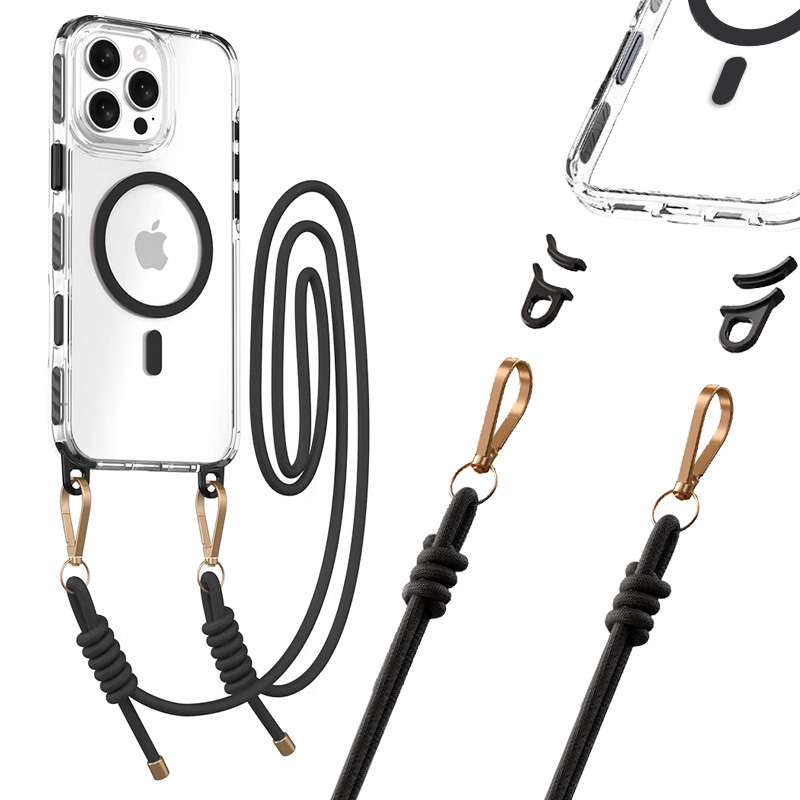 Tel Protect Strap Viedtālruņa apvalks iPhone 15 Pro melns