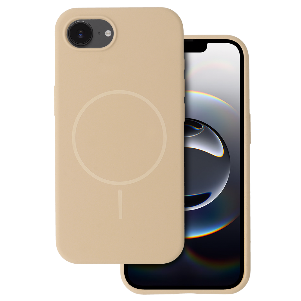 Magnētisks plānais silikona viedtālruņa apvalks Iphone 16e (m) - brūns