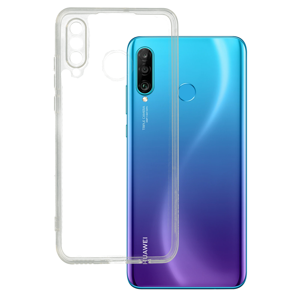Īpaši plāns 1mm viedtālruņa apvalks Huawei P30 Lite caurspīdīgs