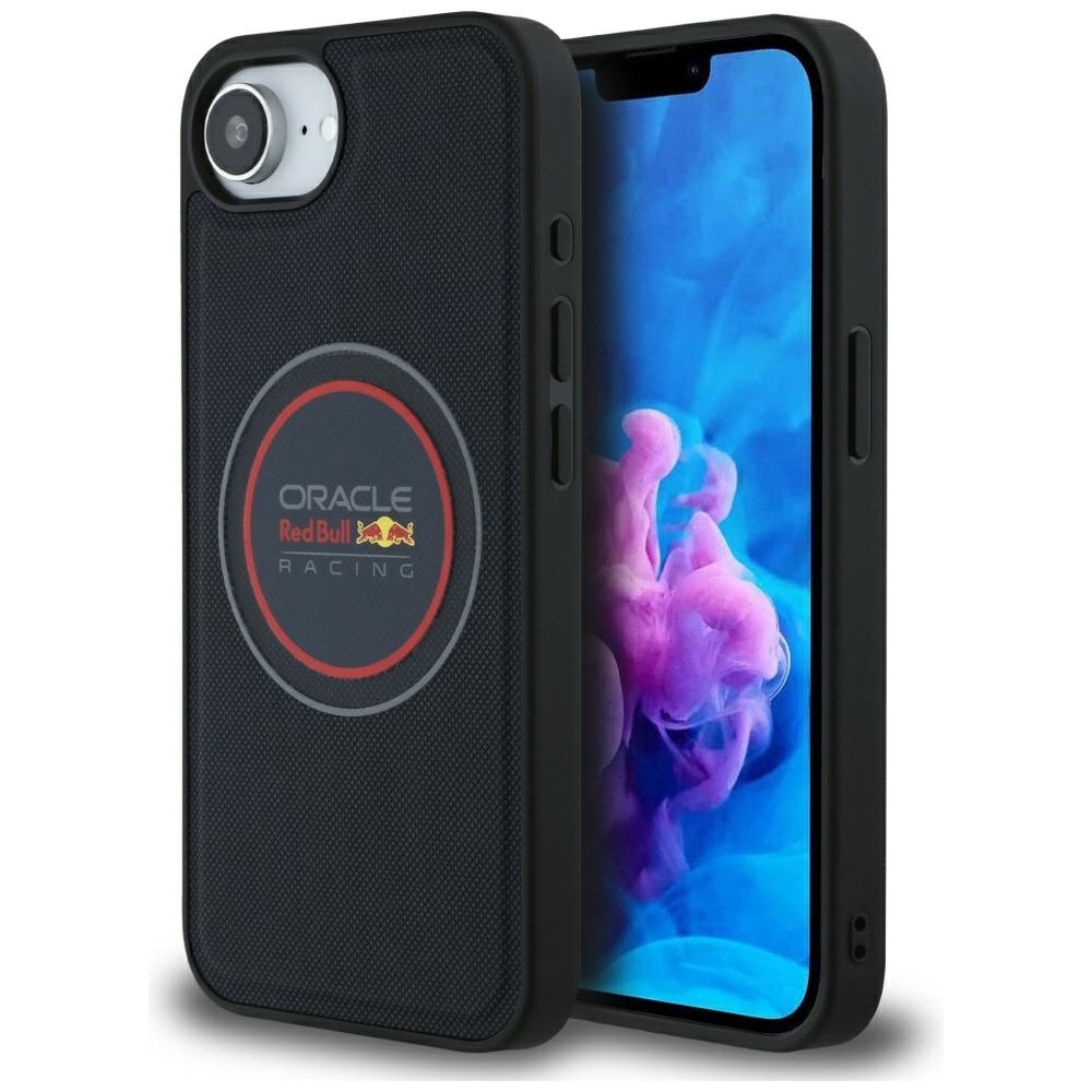 Viedtālruņa apvalks RED BULL ar tīklojuma logotipu un sarkano gredzenu Magnētiskais MagSafe Iphone 16e tumši zils