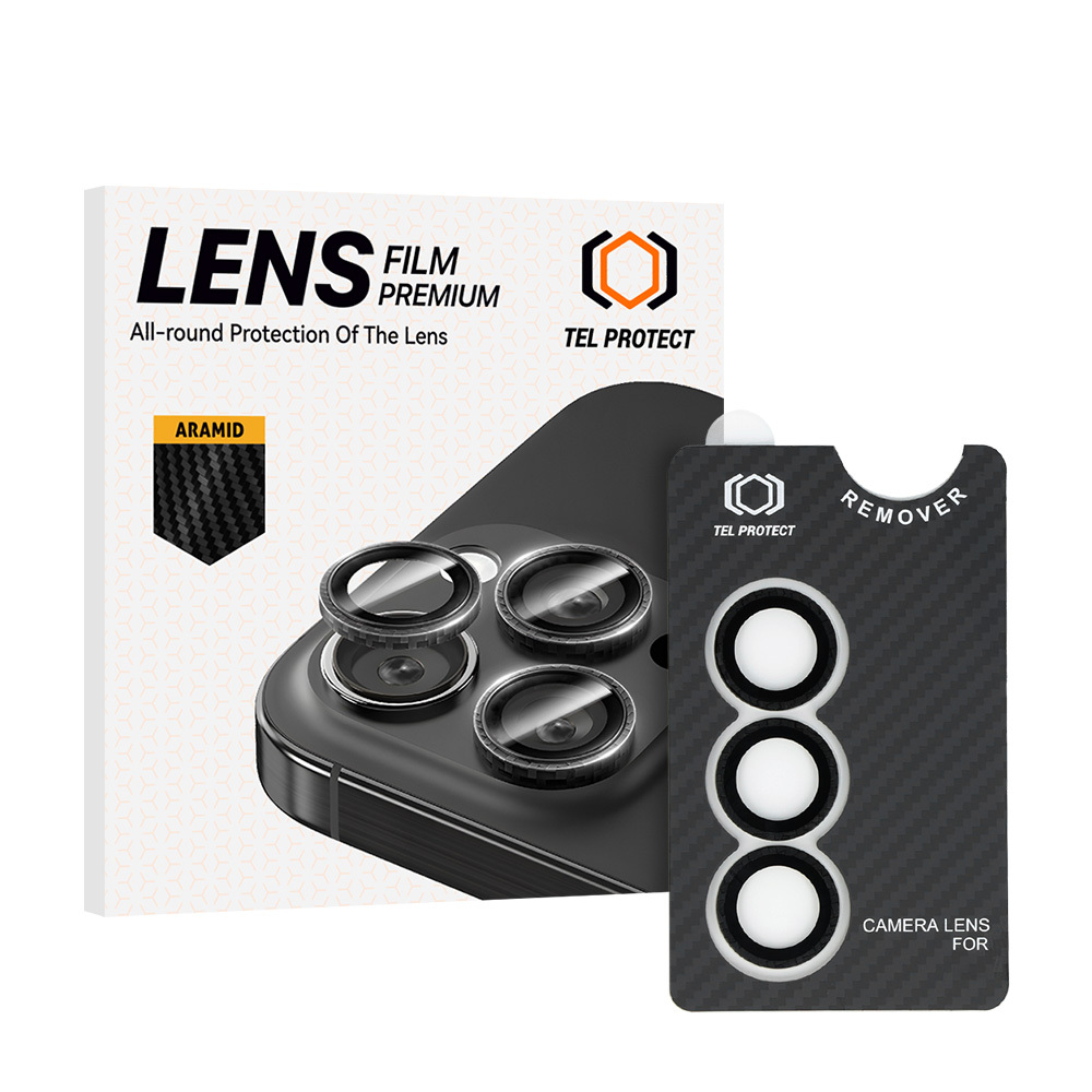 Rūdītais stikls Tel Protect 3D objektīva Aramid sērija kamerai Samsung Galaxy S24 (3 objektīvi)