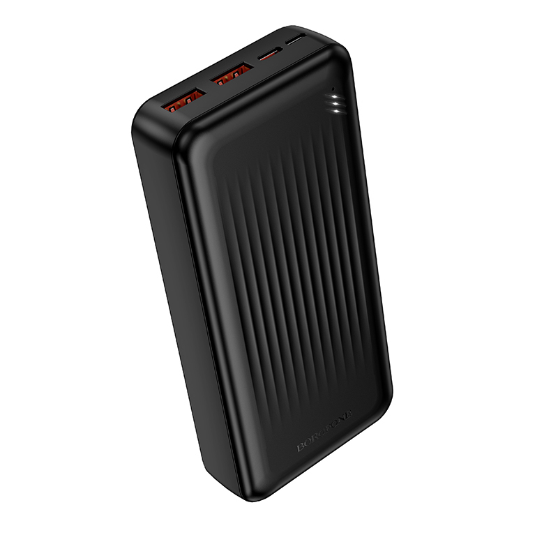 Borofone Portatīvais lādētājs 20000mAh BJ80A Clever - 2xUSB + Type C - QC 3.0 22,5W + PD 20W melns